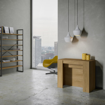 Venus console - Uitschuifbare console 90x48/296 cm Venus wit essenhout met interne verlengstukken