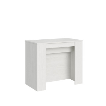 Venus console - Uitschuifbare console 90x48/296 cm Venus wit essenhout met interne verlengstukken