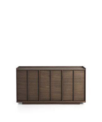 Onix dressoir in walnootfineer met donkere afwerking, 150 x 80 cm, FSC Mix Credit.