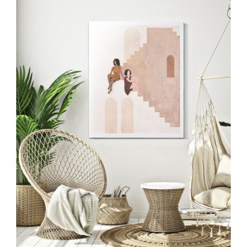 SCHILDERIJ OP CANVAS DAME -B-