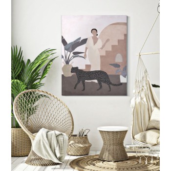 SCHILDERIJ OP CANVAS DAME -C-