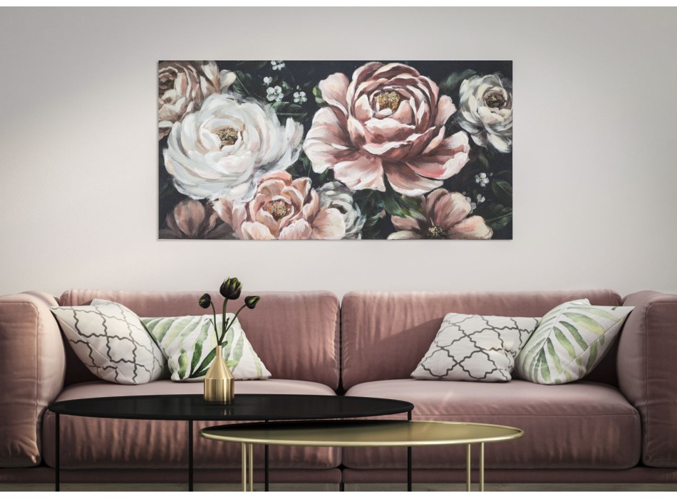 SCHILDERIJ OP ROOD, GOLVEND CANVAS -B-