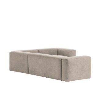 Blok 3-zits hoekbank beige 290 x 230 cm /