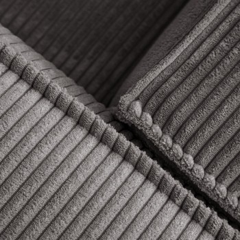 Blok 2-zitsbank met chaise longue links in dik corduroy.