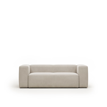 Blok 2-zitsbank in beige chenille, 210 cm FSC Mix Credit