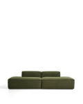 Blok 3-zitsbank van dik corduroy, groen, 290 cm FSC Mix Credit