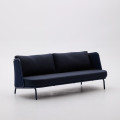 Sedalis 3-zits buitenbank van aluminium met blauw touw, 210 cm