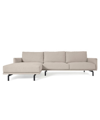Galene 3-zitsbank met chaise longue links, beige, 254 cm FSC Mix Credit