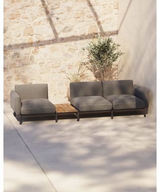 Sorells 3-zits modulaire buitenbank met bekleding