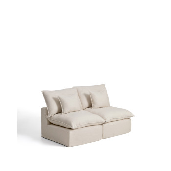 Anarela 2-zits modulaire bank met afneembare hoes van linnen en viscose.