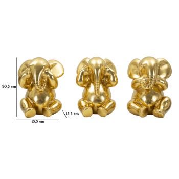 OLIFANT IK ZIE NIET/IK HOOR NIET/IK SPREEK NIET SET VAN 3