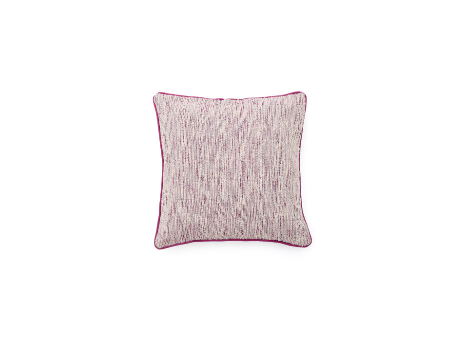 Brisella jacquard kussenhoes met contrasterende roze bies 45 x 45 cm