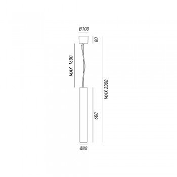 Cilindrische hanglamp GIRASOLI 208.34.FF IL FANALE