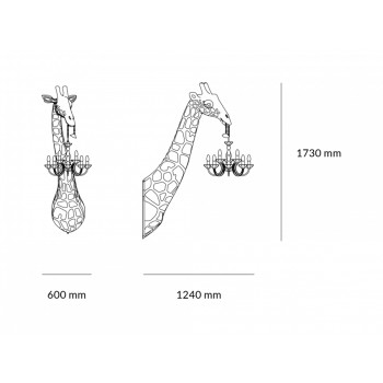 QEEBOO GIRAFFE IN LOVE WANDLAMP -OUTLET-