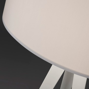 Iguazu vloerlamp, wit. Witte stof.
