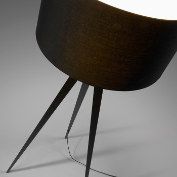 Iguazu vloerlamp, zwart