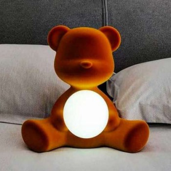 QEEBOO 25002 TEDDY GIRL LAMP MET FLUWEELAFWERKING EN OPLAADBARE LED