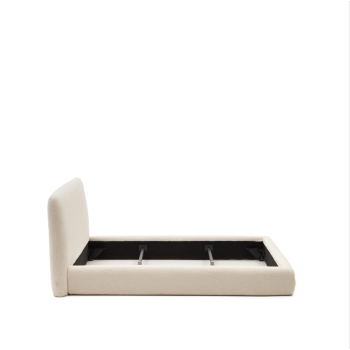 Martina bed met afneembare hoes van ecru lamsleer 