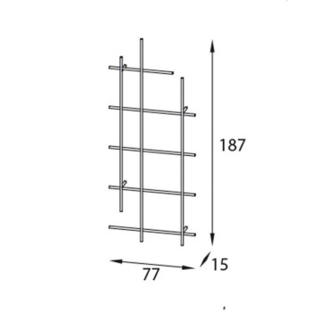 Libra 0/72-5 wandboekenkast PEZZANI