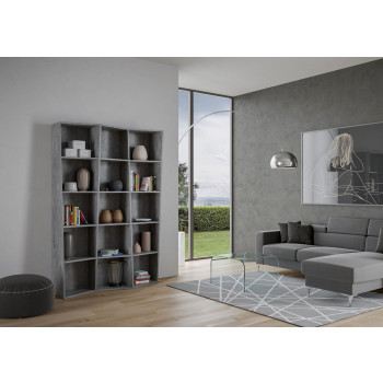 Trek Boekenkast - 3-delige Trek boekenkast in wit essenhout