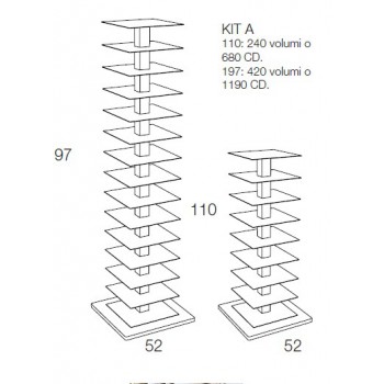 PTOLOMEO PTX4-A 197 ADVIES CIATTI VERTICALE BOEKENKAST