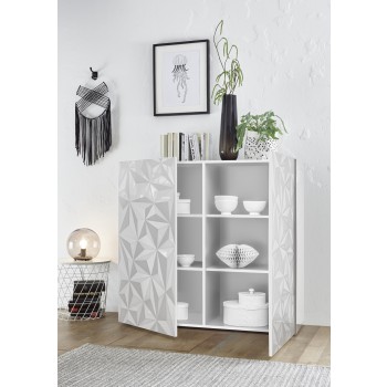 PRISMA kast met 2 deuren, witte kleur