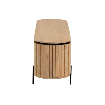 Licia tv-meubel met 2 deuren, gemaakt van 6 cm dik massief mangohout.