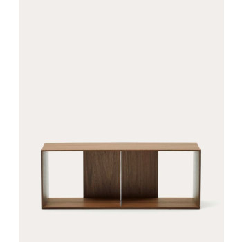 Litto kleine boekenkastmodule met fineerafwerking, 101 x 38 cm