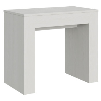 Nieuwe Console Extra - Uitschuifbare consoletafel 90x49/307 cm Extra wit essenhout met interne verlengstukken