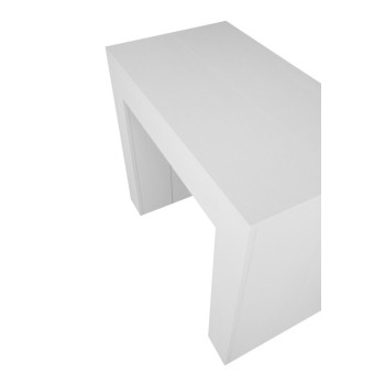 Nieuwe Console Extra - Uitschuifbare consoletafel 90x49/307 cm Extra wit essenhout met interne verlengstukken