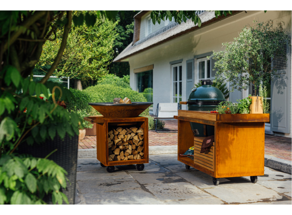 OFYR CLASSIC STORAGE 100 PRO - BBQ-GRILL MET HOUTHOUDER EN WIELEN