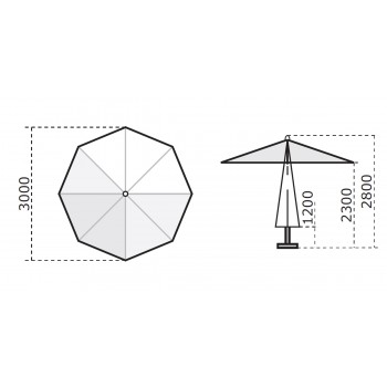 Palladio Standaard C2500 PAS Scolaro-paraplu