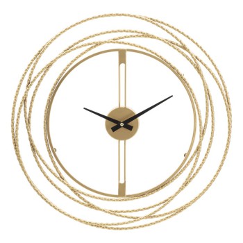 Wandklok met gouden strepen
