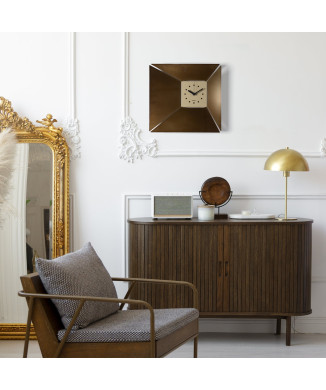 ILLUSIO 5097 Minimalistische wandklok in Arts and Crafts-stijl