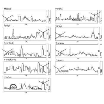 SKYLINE KLOK MOD. 1830 PROGETTI