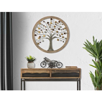 Spiegelwandpaneel met levensboommotief