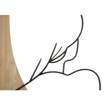 MOOIE WANDPANEEL VAN IJZER EN HOUT