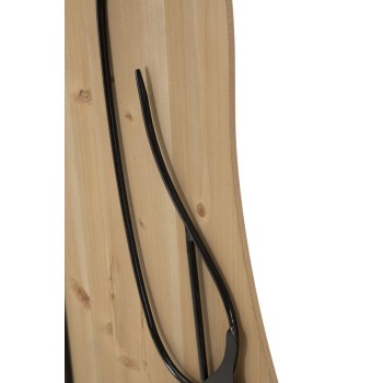 MOOIE WANDPANEEL VAN IJZER EN HOUT