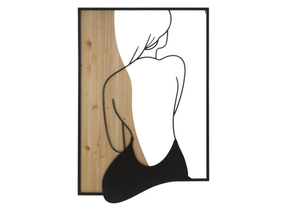 MOOIE WANDPANEEL VAN IJZER EN HOUT