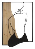 MOOIE WANDPANEEL VAN IJZER EN HOUT