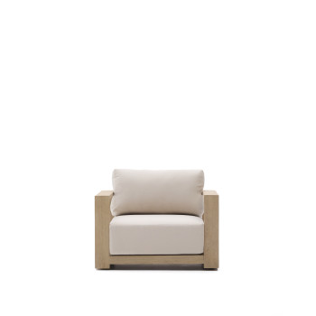 Amber fauteuil van massief acaciahout met een lichte FSC 100% afwerking.