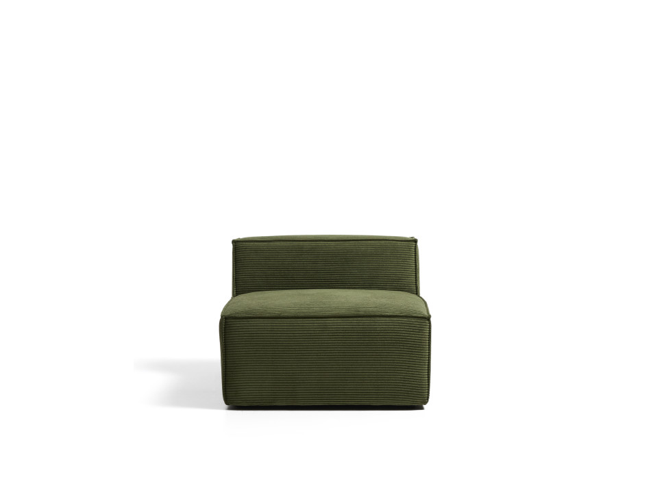 Blok fauteuil van dik groen corduroy, 90 cm FSC Mix Credit