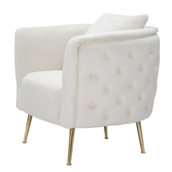 Boekarest crèmekleurige fauteuil
