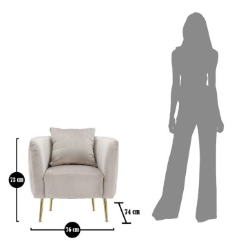 Boekarest grijze fauteuil