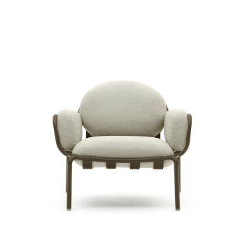 Joncols buitenfauteuil van gelakt aluminium