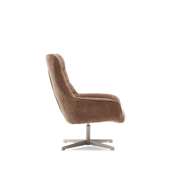 Teryl chenille draaibare fauteuil