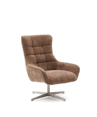 Teryl chenille draaibare fauteuil
