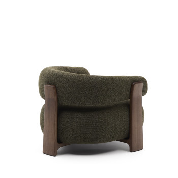 Granieten chenille fauteuil