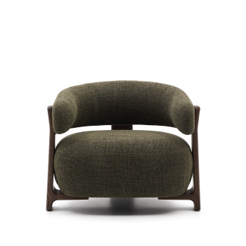 Granieten chenille fauteuil