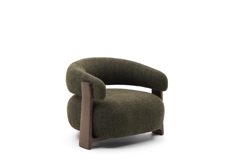 Granieten chenille fauteuil